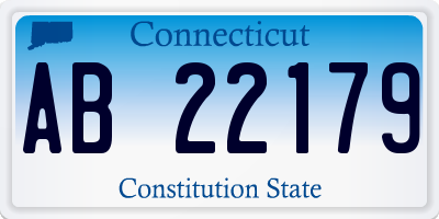 CT license plate AB22179