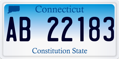 CT license plate AB22183