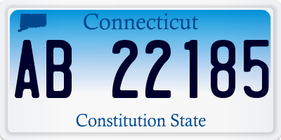 CT license plate AB22185