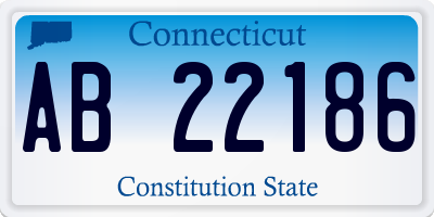 CT license plate AB22186