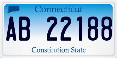 CT license plate AB22188