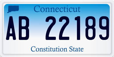 CT license plate AB22189