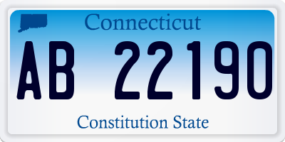 CT license plate AB22190