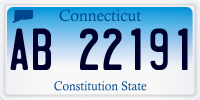 CT license plate AB22191