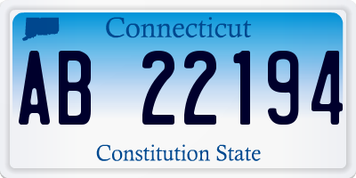 CT license plate AB22194