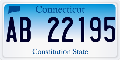 CT license plate AB22195