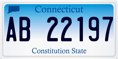 CT license plate AB22197