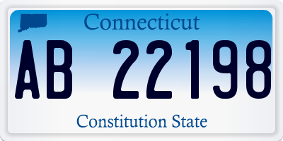 CT license plate AB22198