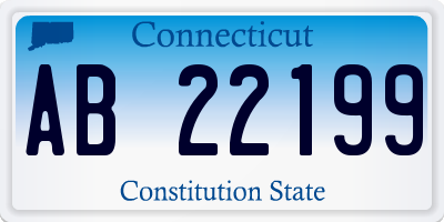 CT license plate AB22199