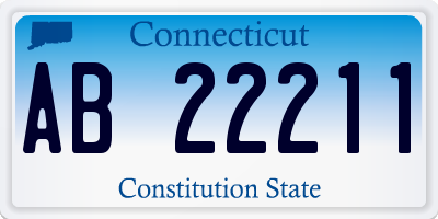 CT license plate AB22211