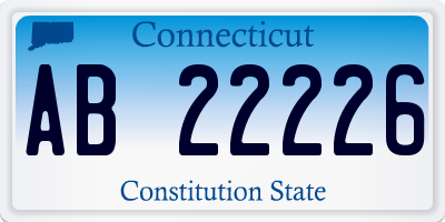 CT license plate AB22226