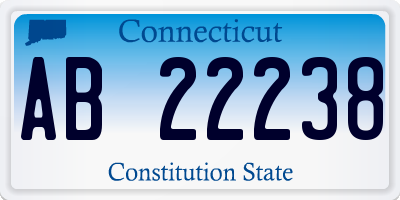 CT license plate AB22238