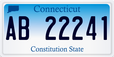 CT license plate AB22241