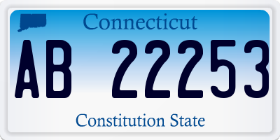 CT license plate AB22253