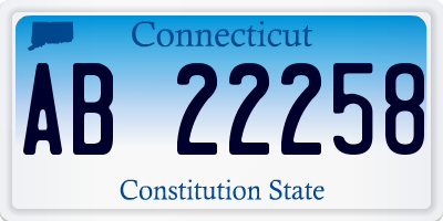 CT license plate AB22258