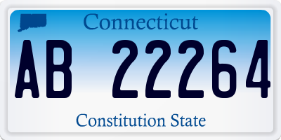 CT license plate AB22264