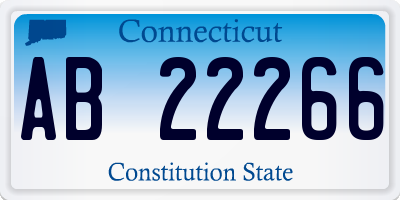 CT license plate AB22266