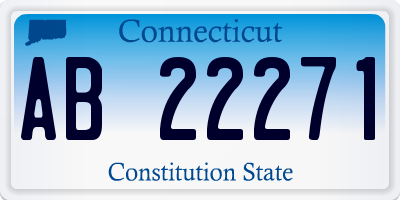 CT license plate AB22271