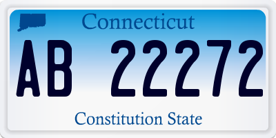 CT license plate AB22272