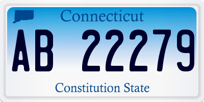 CT license plate AB22279