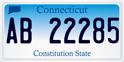 CT license plate AB22285