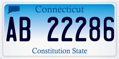 CT license plate AB22286