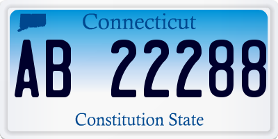 CT license plate AB22288