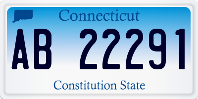 CT license plate AB22291