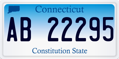 CT license plate AB22295