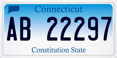 CT license plate AB22297