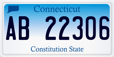 CT license plate AB22306