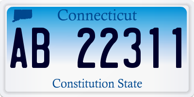 CT license plate AB22311