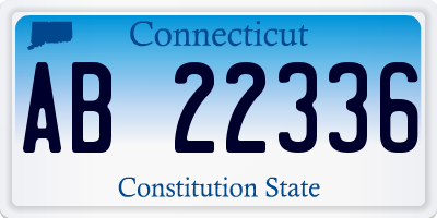 CT license plate AB22336