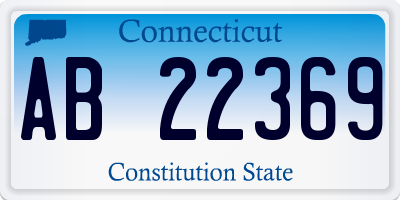 CT license plate AB22369