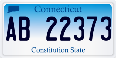 CT license plate AB22373