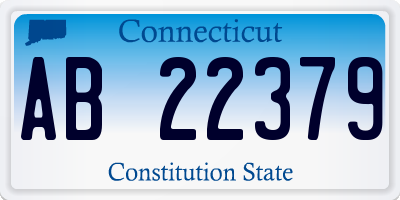 CT license plate AB22379