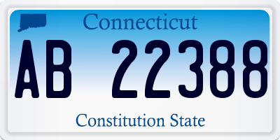 CT license plate AB22388