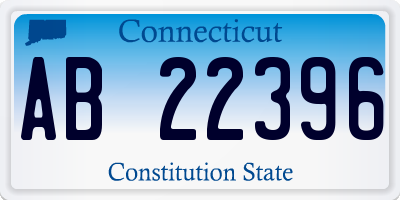 CT license plate AB22396