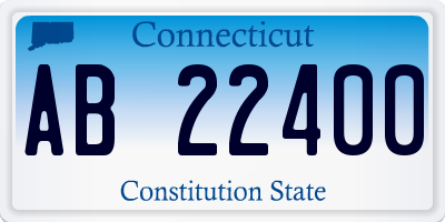 CT license plate AB22400