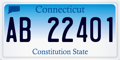 CT license plate AB22401