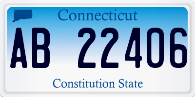 CT license plate AB22406