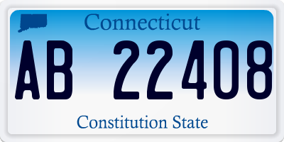 CT license plate AB22408