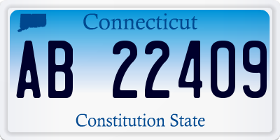 CT license plate AB22409