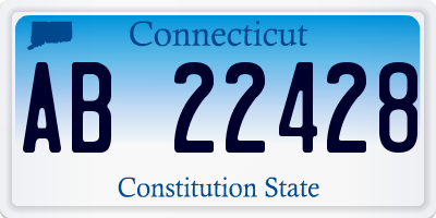 CT license plate AB22428