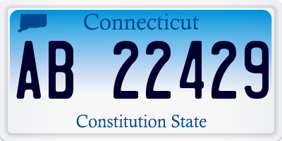 CT license plate AB22429