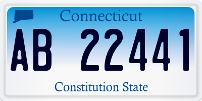 CT license plate AB22441