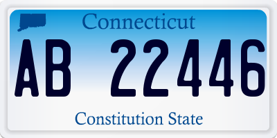 CT license plate AB22446