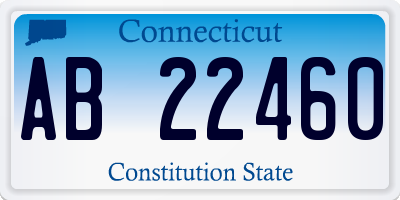 CT license plate AB22460