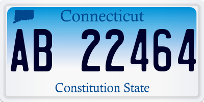 CT license plate AB22464