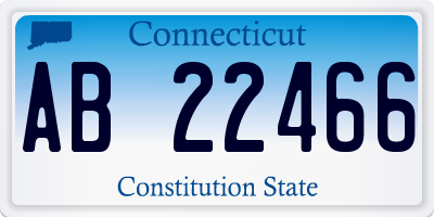 CT license plate AB22466